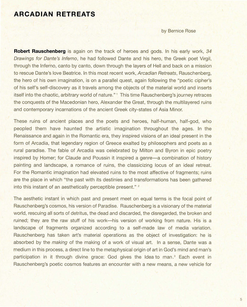 Notes about the inspiration behind the artwork Arcadian Retreats