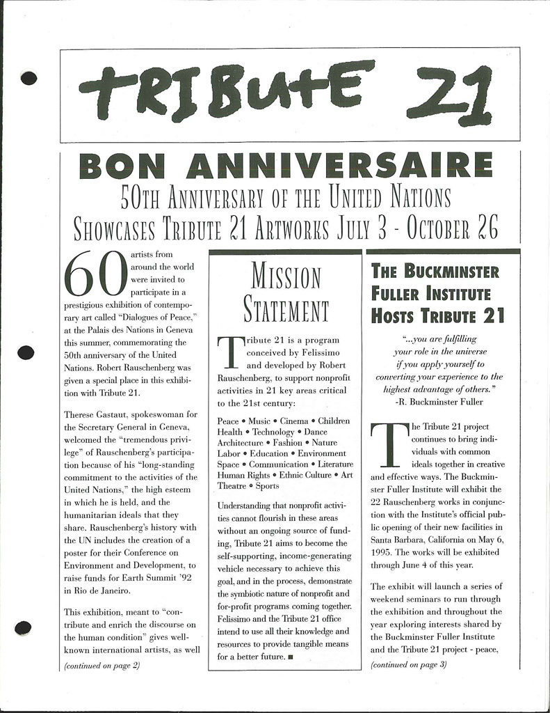 Newsletter with headline 