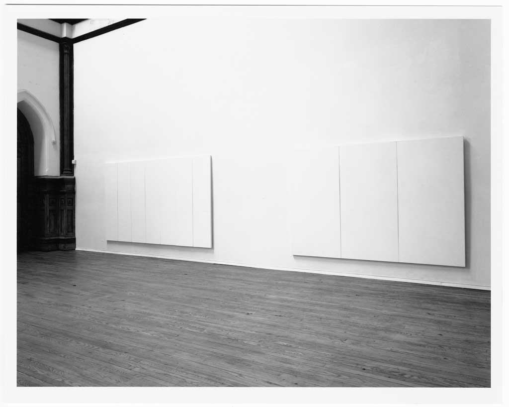 Installation View Of Robert Rauschenberg s White Painting three Panel 