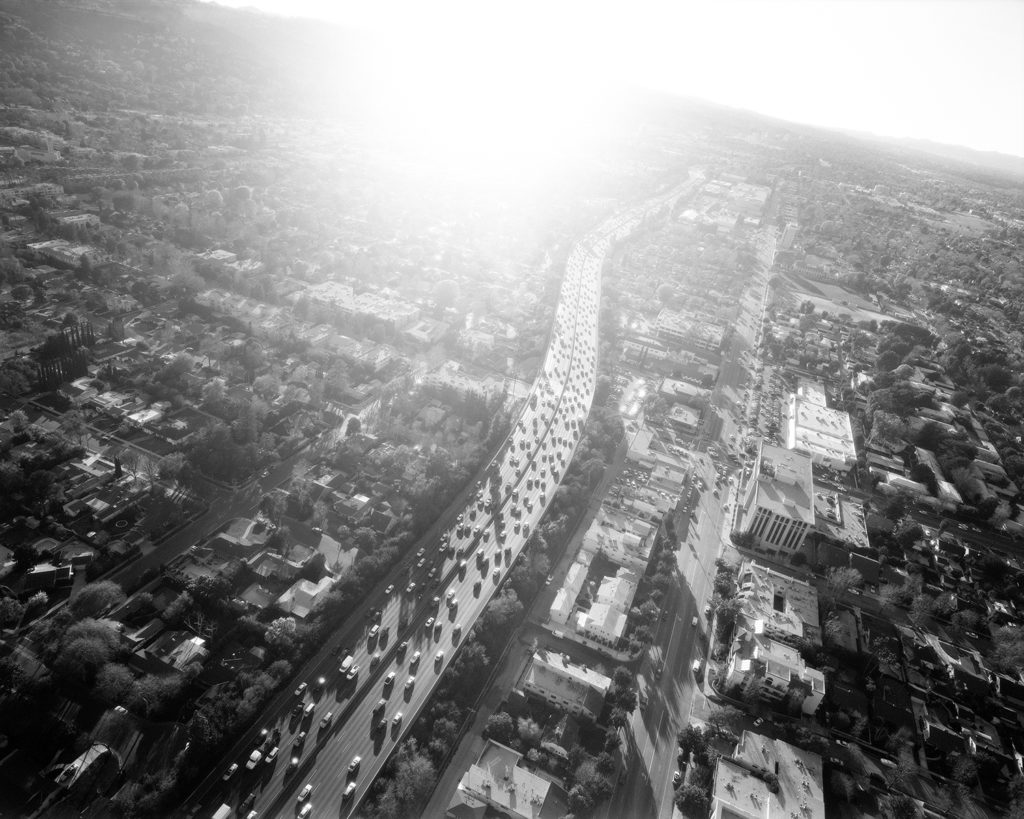 Artwork image, Michael Light's Ventura Freeway and Riverside Drive Looking West