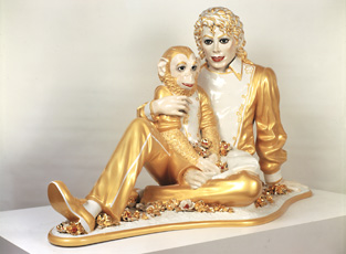 Koons, michael jackson and bubbles sculpture