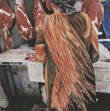 Daniel Schwartz, photo of back of woman in patterned dress