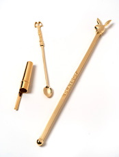 Tobias Wong, three gold objects