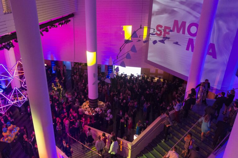 Aerial view of Modern Ball at SFMOMA