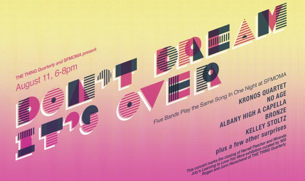 Don't Dream It's Over event poster