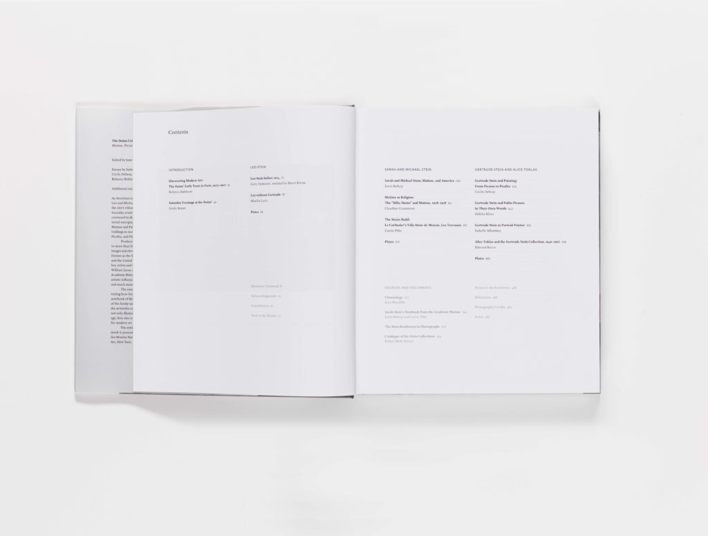 The Steins Collect publication table of contents