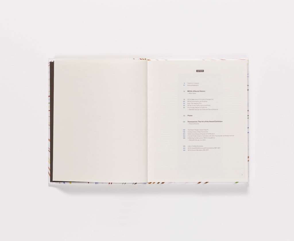 Fifty Years of Bay Area Art publication table of contents