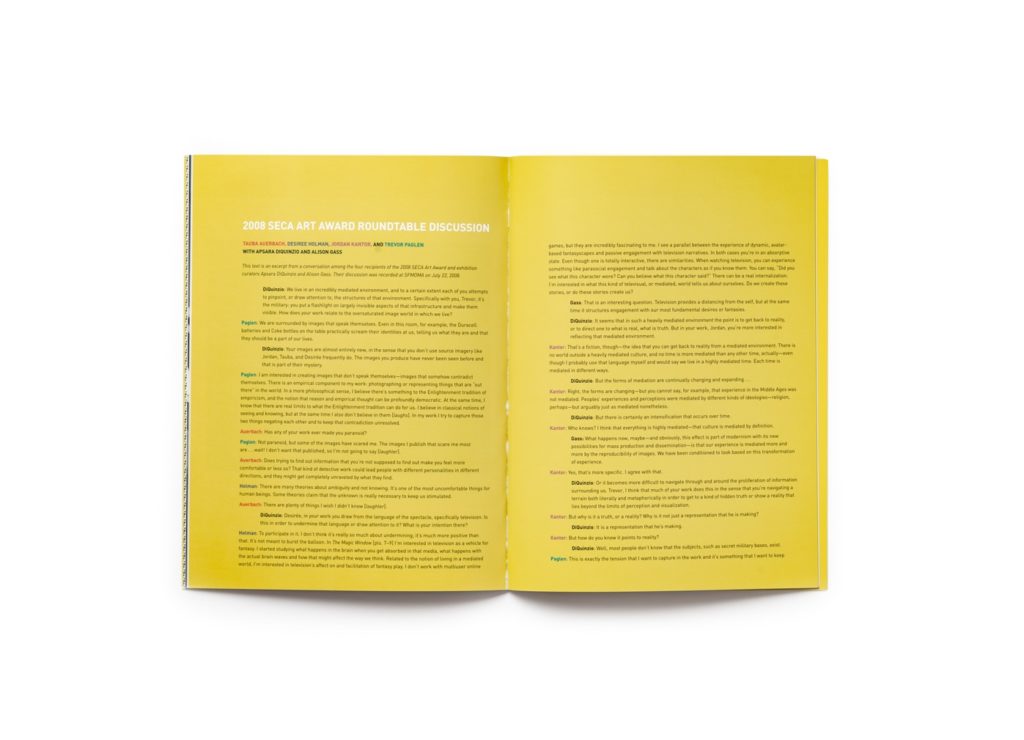 2008 SECA Art Award publication pages 16-17