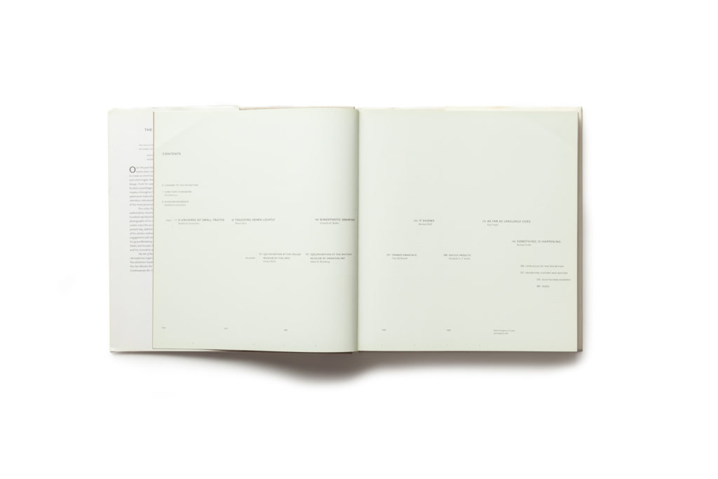 The Art of Richard Tuttle publication table of contents