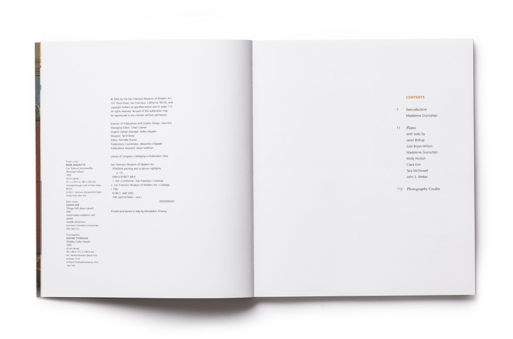 SFMOMA Painting and Sculpture, contents