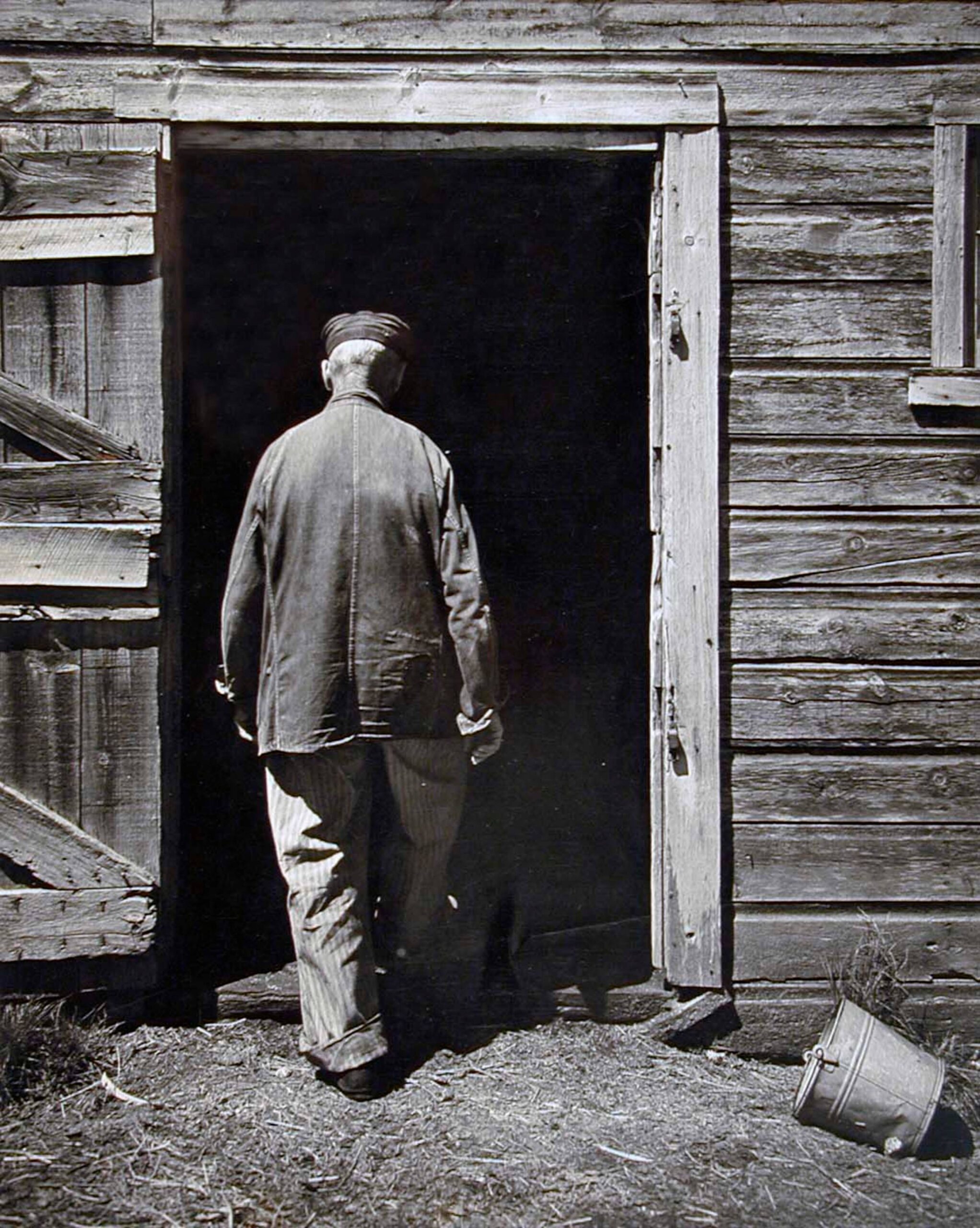 Wright Morris, Uncle Harry Entering Barn, Home Place, 1947 · SFMOMA