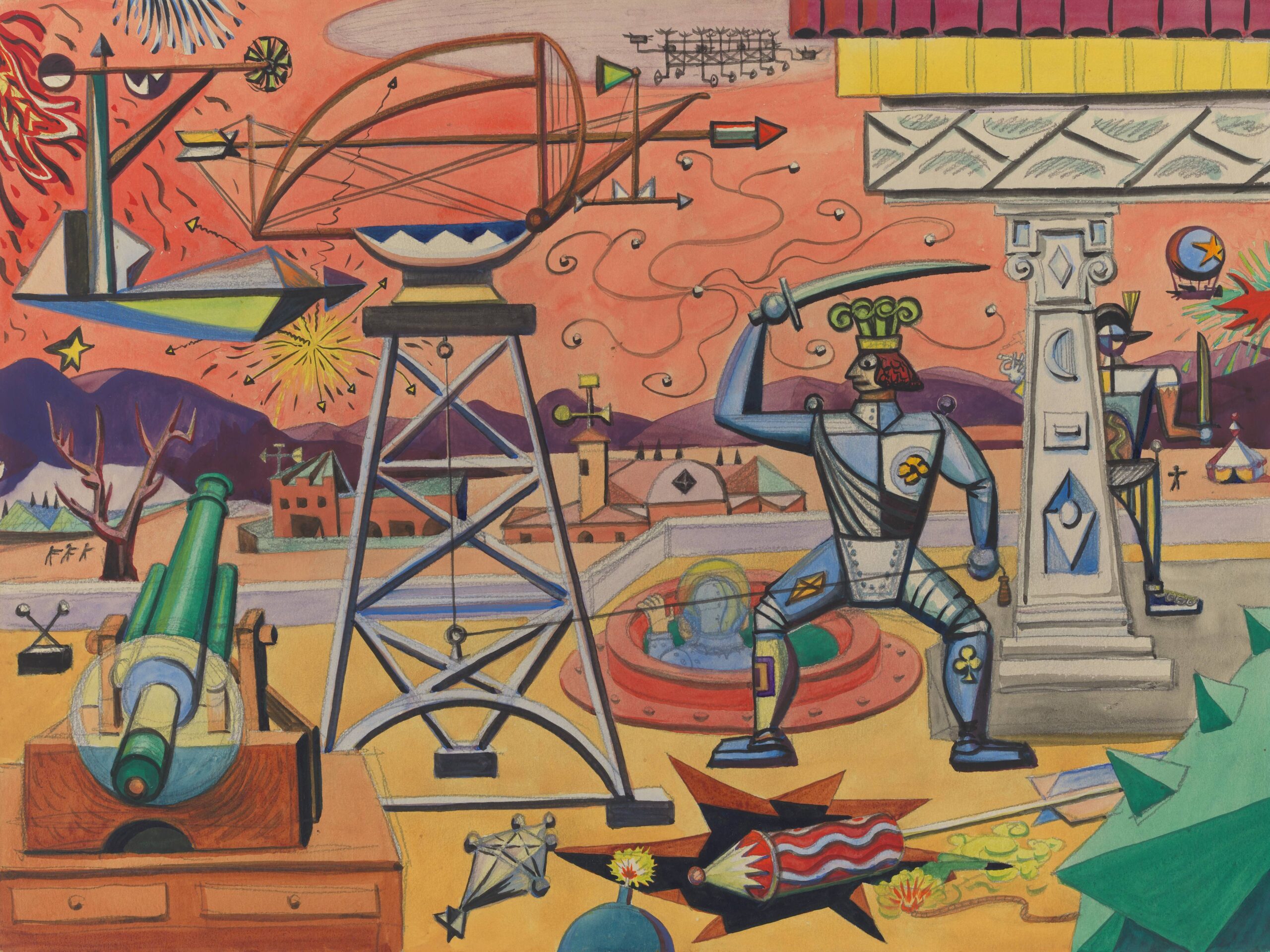 Clay Spohn, The Ramification of War or Guerrograph, 1941-42 · SFMOMA