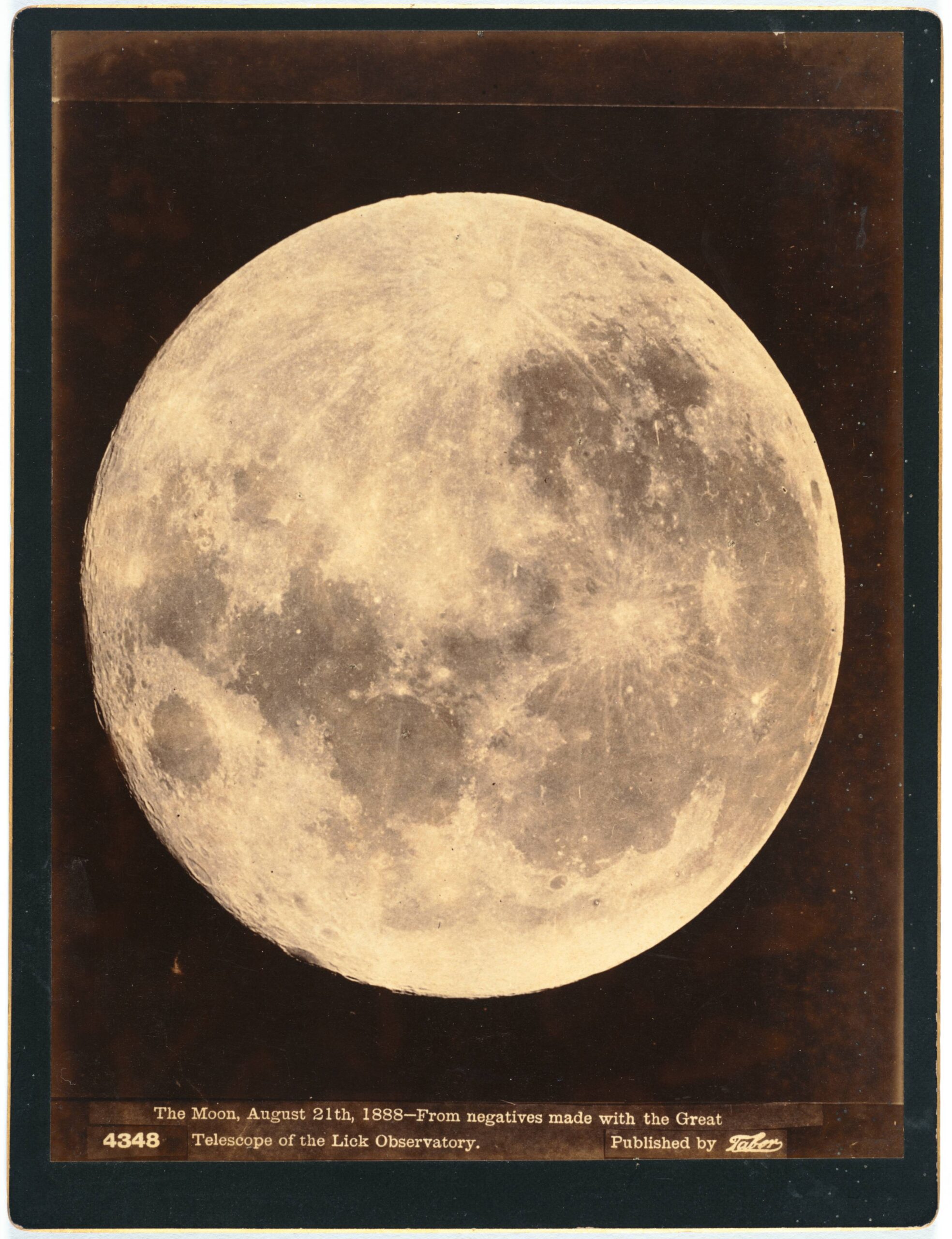 その他 moon Taber Studio, The Moon, August 21st, 1888--From negatives made