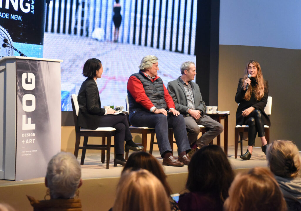 an ArtBites panel discussion on stage