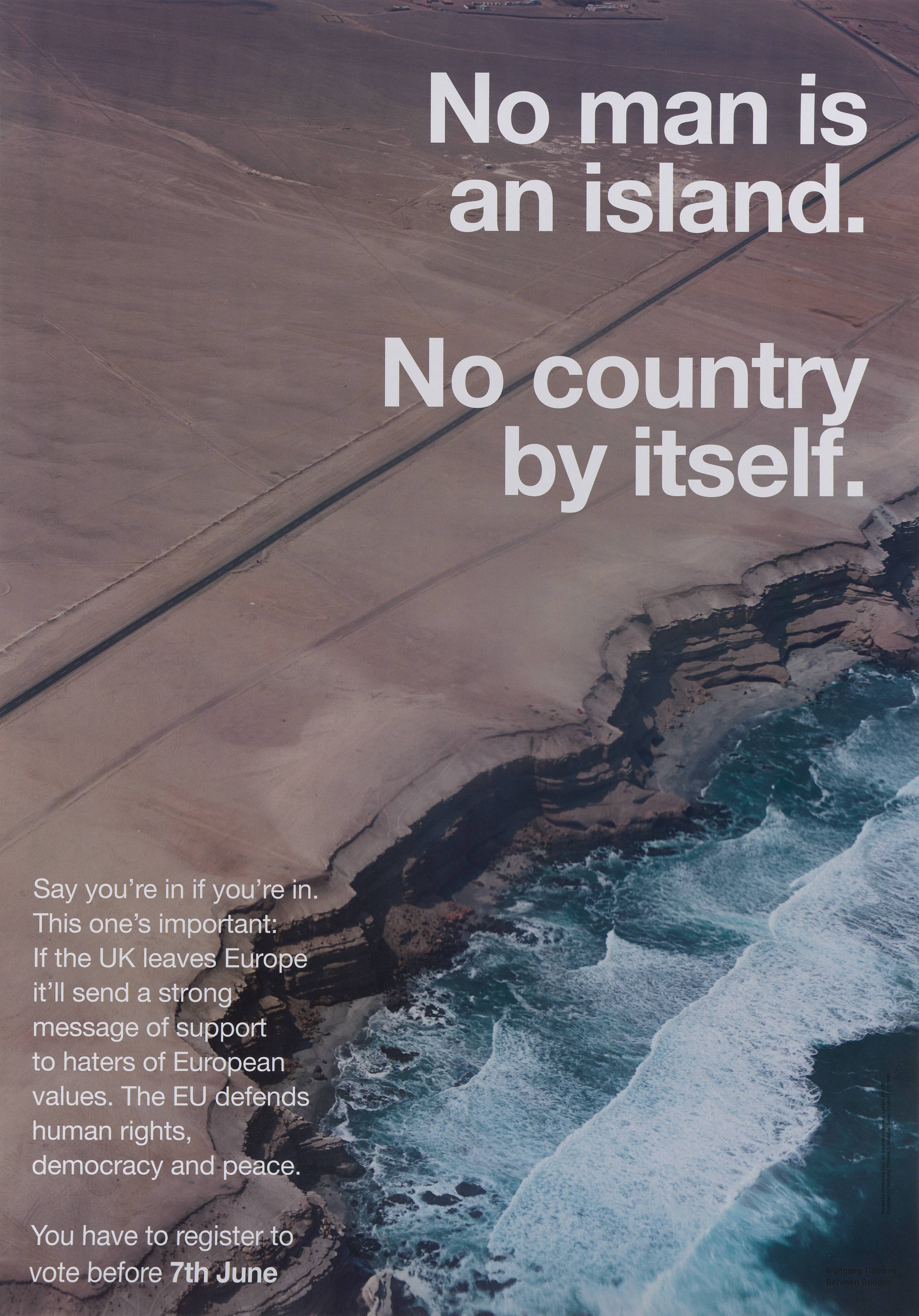 No man is an island, no country by itself (Anti-Brexit-Kampagne)