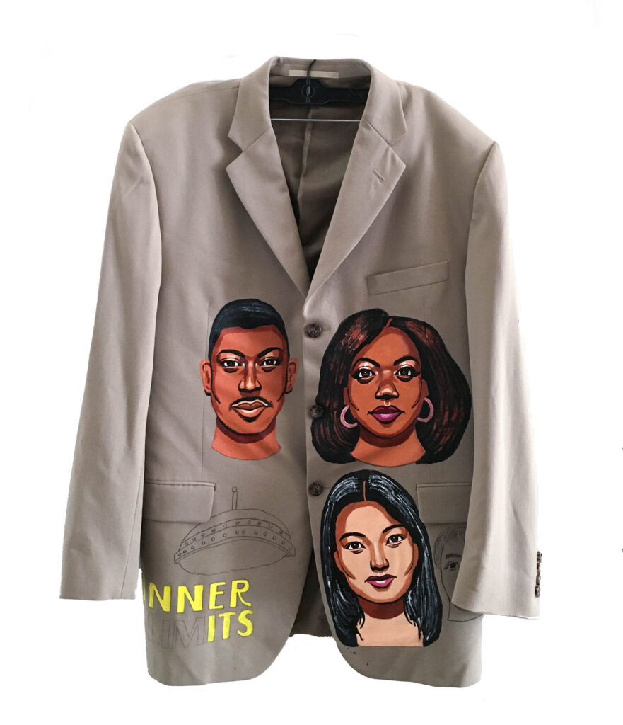 William Scott acrylic on suit jacket