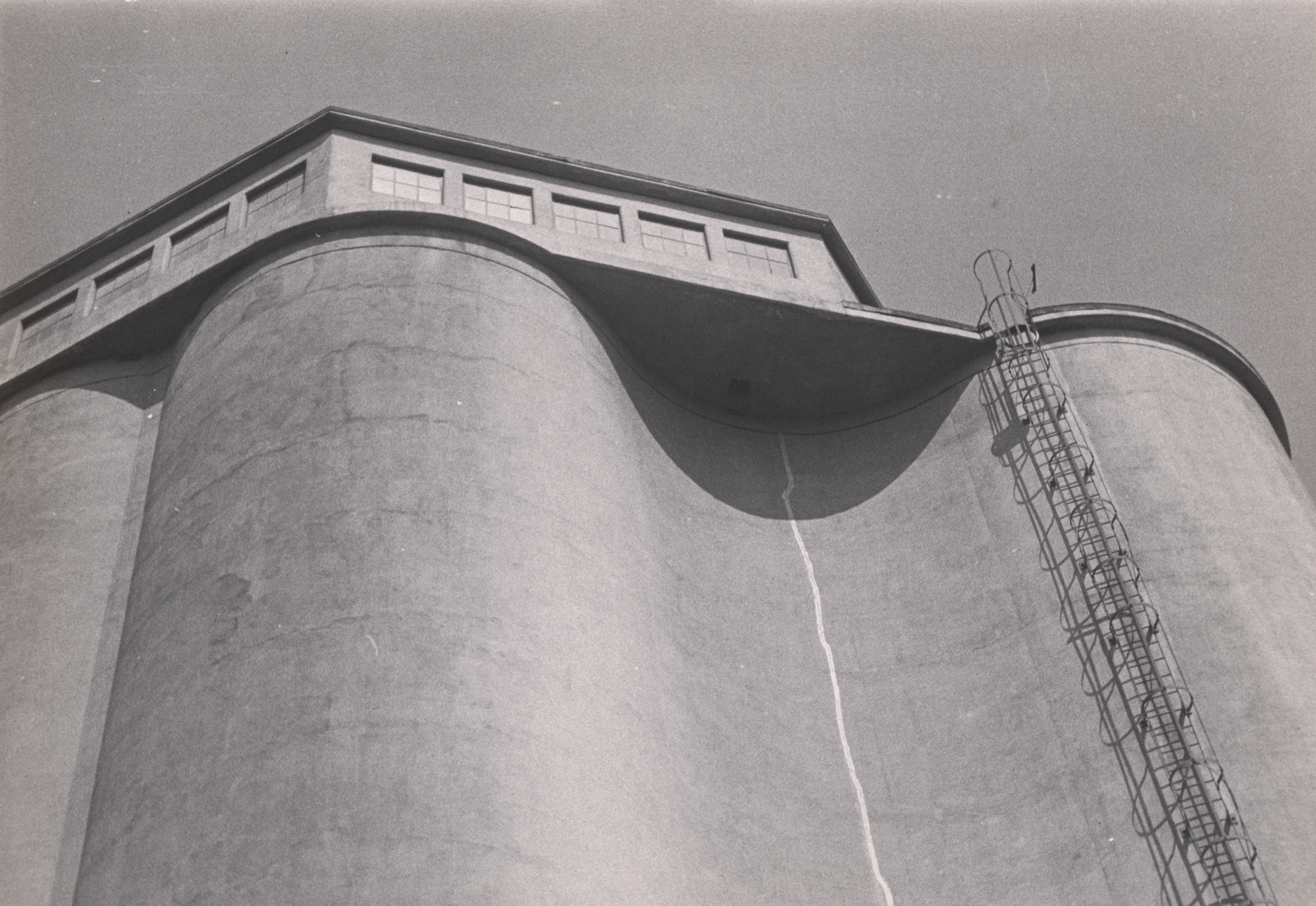Ralston Crawford, Grain Elevators, Buffalo, 1942 · SFMOMA