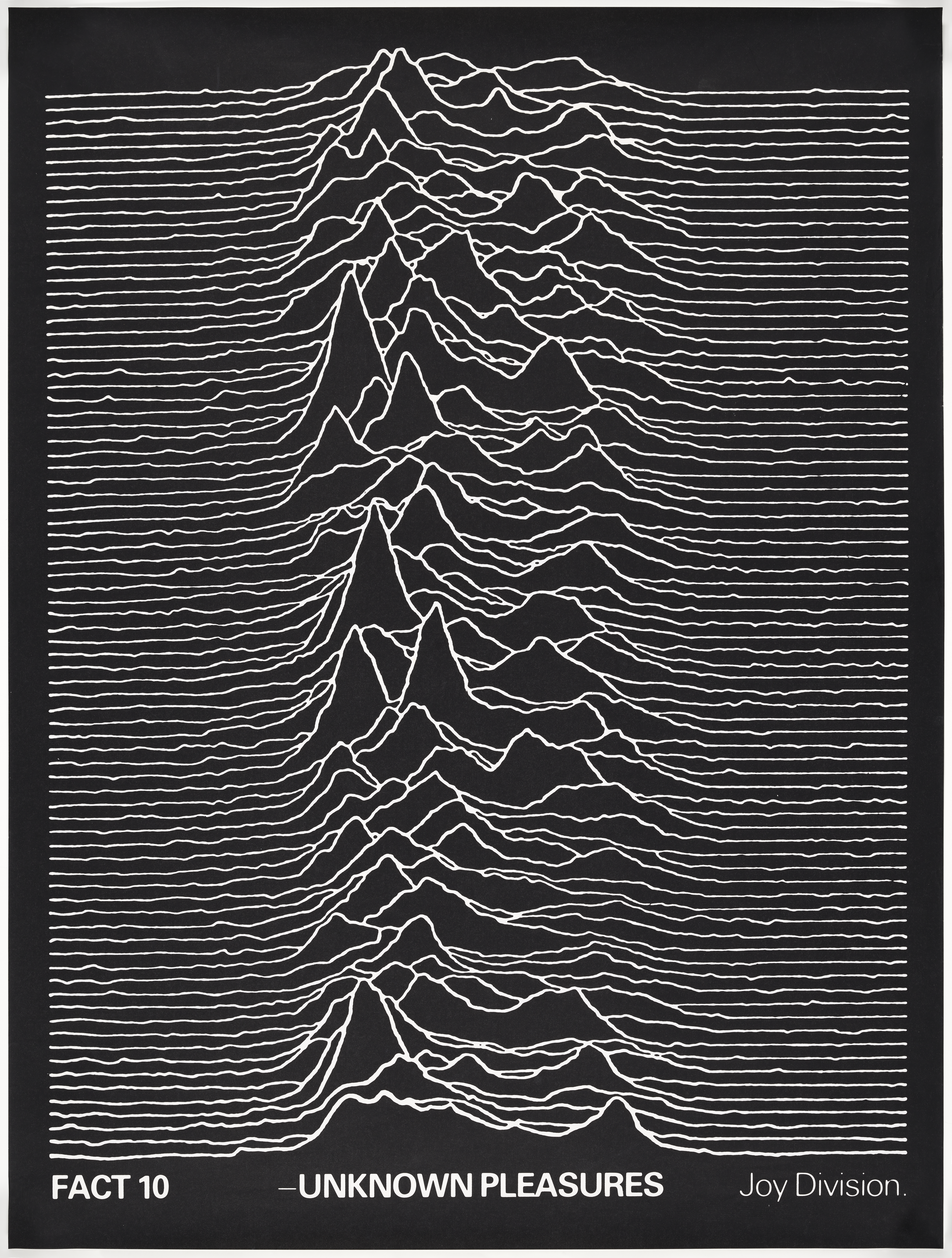 Peter Saville, Joy Division, Unknown Pleasures poster, 1979 · SFMOMA