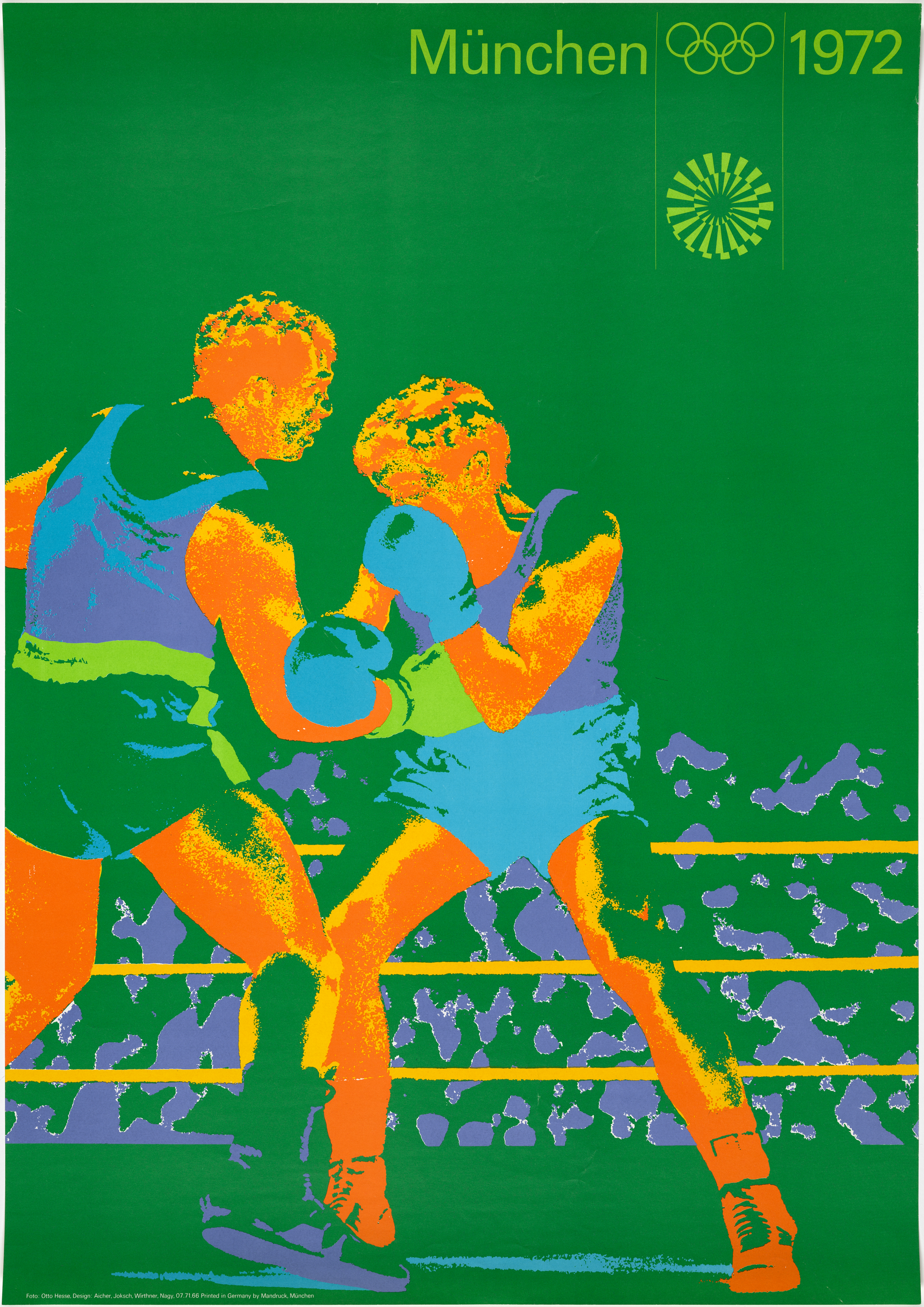 Otl Aicher, 1972 Munich Olympics: Boxing poster, Sports Series
