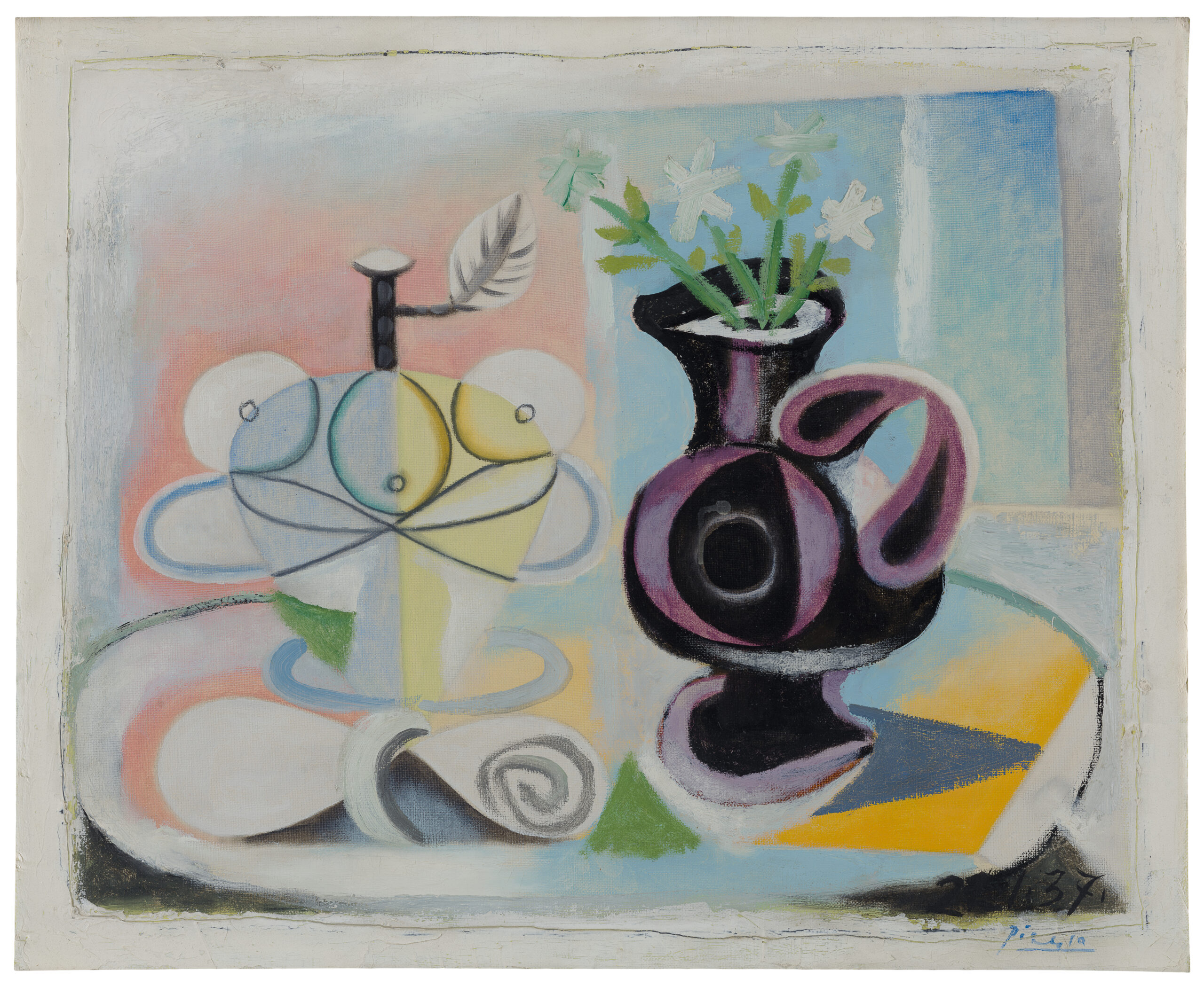 Pablo Picasso アクリル・ガッシュ作品 Pablo Picasso, La Cruche fleurie (Jug of Flowers), 1937 · SFMOMA