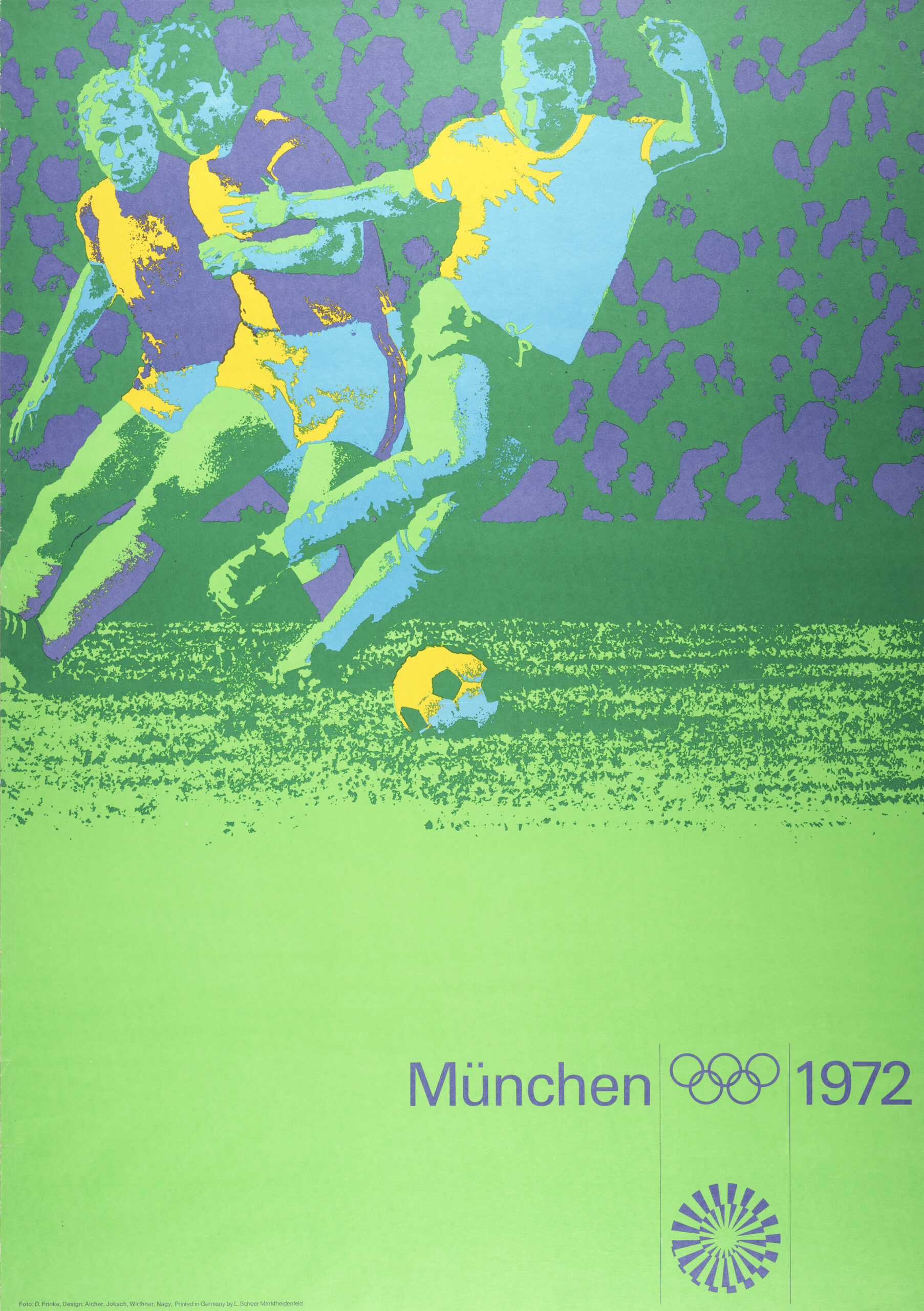 Otl Aicher, 1972 Munich Olympics: Soccer poster, Sports Series