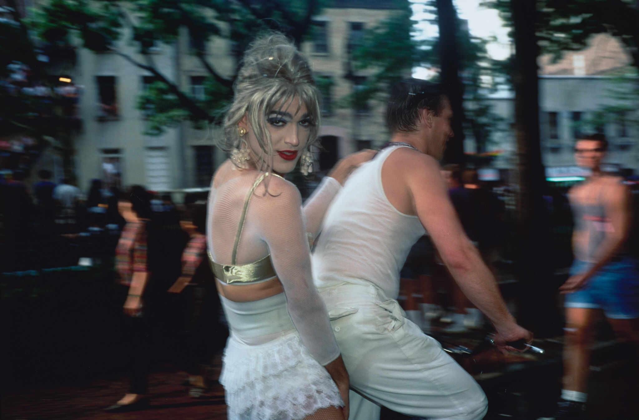Nan Goldin, Jimmy Paulette on David's Bike, NYC, 1991 · SFMOMA