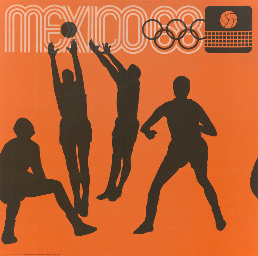 Lance Wyman, 1968 Mexico City Olympics: Volleyball poster, ca