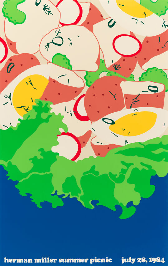 Stephen Frykholm, Herman Miller Summer Picnic poster, 1984 · SFMOMA
