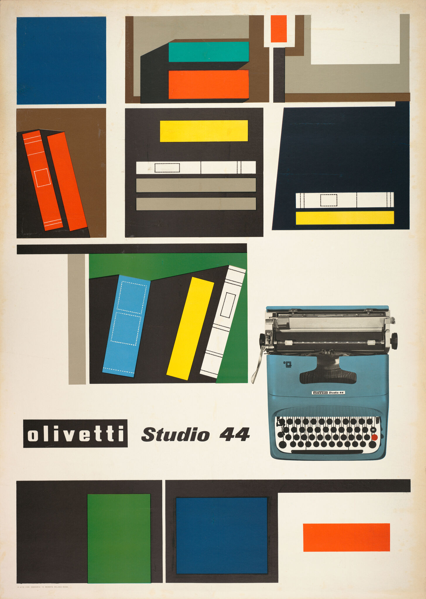 Giovanni Pintori, Olivetti Studio 44 typewriter poster, 1954 · SFMOMA