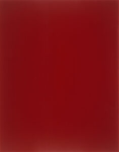 A painting that is completely blood red in color.